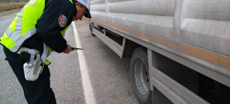 Kütahya Hisarcık’ta kış lastiği denetimi