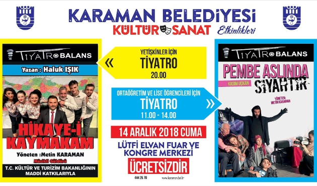 Karaman Belediyesinden tiyatro etkinliği