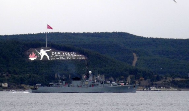Bulgar fırkateyni Çanakkale Boğazı'ndan geçti