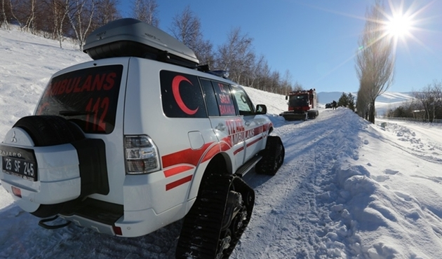 Erzurum'da 112 Acil ekipleri kışa hazır