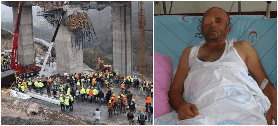 Tonlarca betonun altından sağ çıkmıştı!