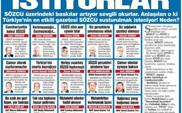 15 temmuz sonrası yalakalığın dibini buldunuz; işe yaramadı mı!