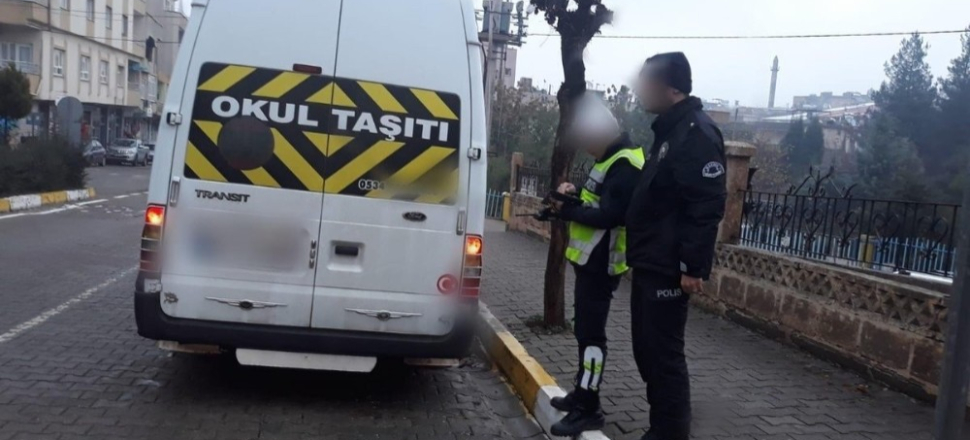 Mardin'de 32 öğrenci servisine para cezası kesildi