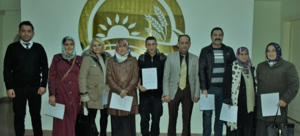 Sinop'ta eğitim katılım belgeleri verildi