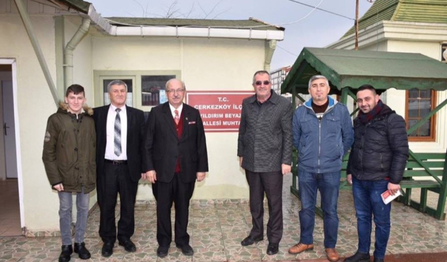 Başkan Kadir Albayrak muhtarları tek tek gezdi