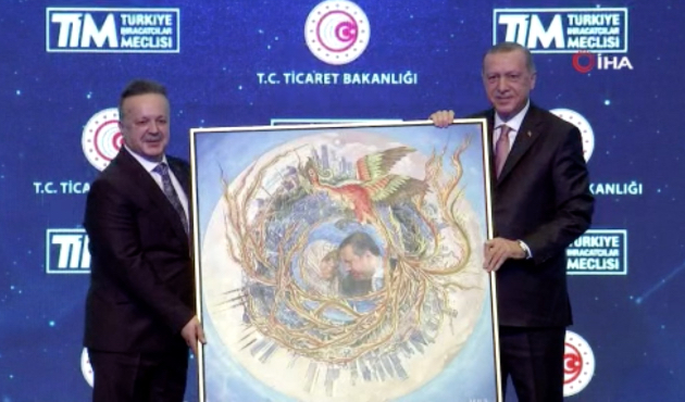 Cumhurbaşkanı Erdoğan'a duygulandıran hediye...