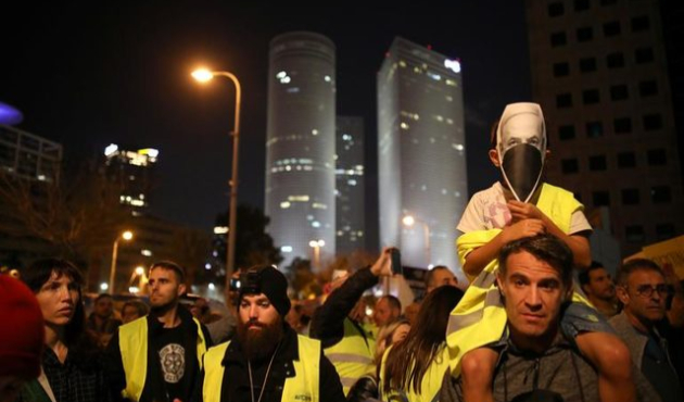 Sarı yelekli protesto İsrail'e de sıçradı!