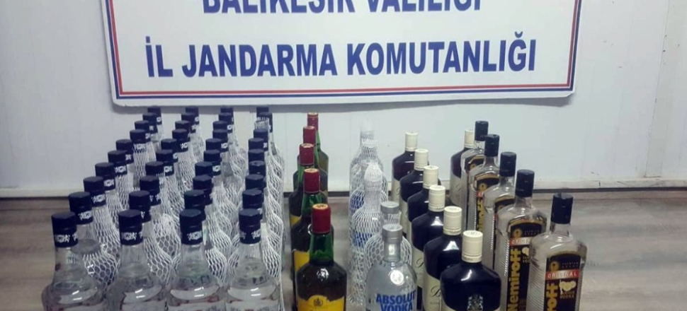 Balıkesir jandarmadan kaçak içki operasyonu