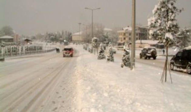 Düzce’de kar yağışı