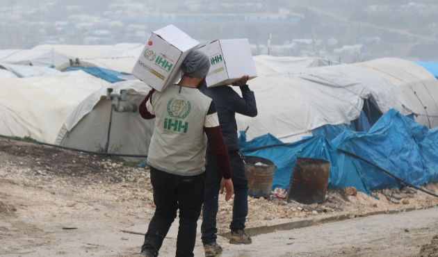 Hatay'da Suriyeli Türkmenlere gıda yardımı