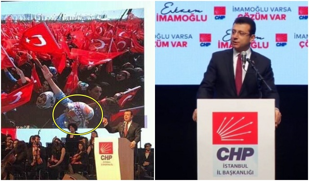 İmamoğlu'nu Erdoğan mitingi görüntüsüyle tanıttılar!