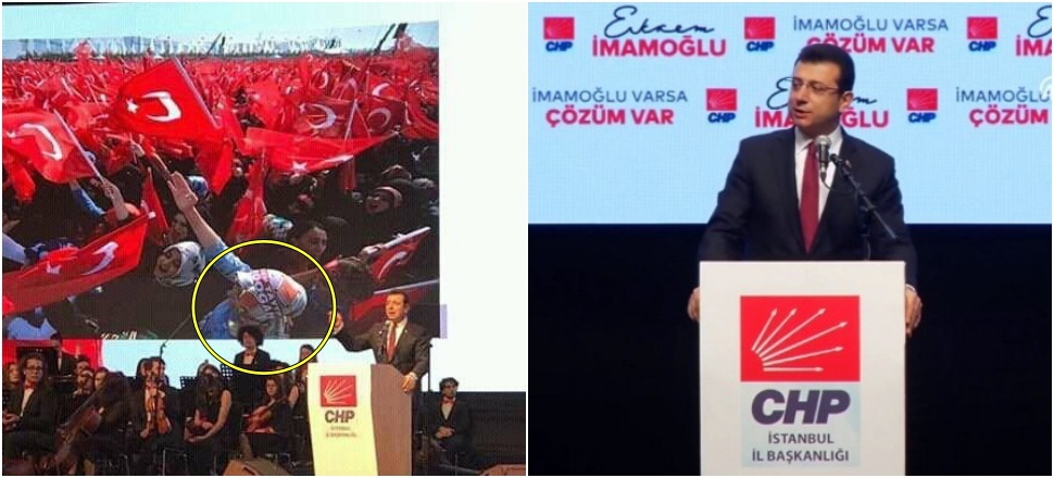 İmamoğlu'nu Erdoğan mitingi görüntüsüyle tanıttılar!