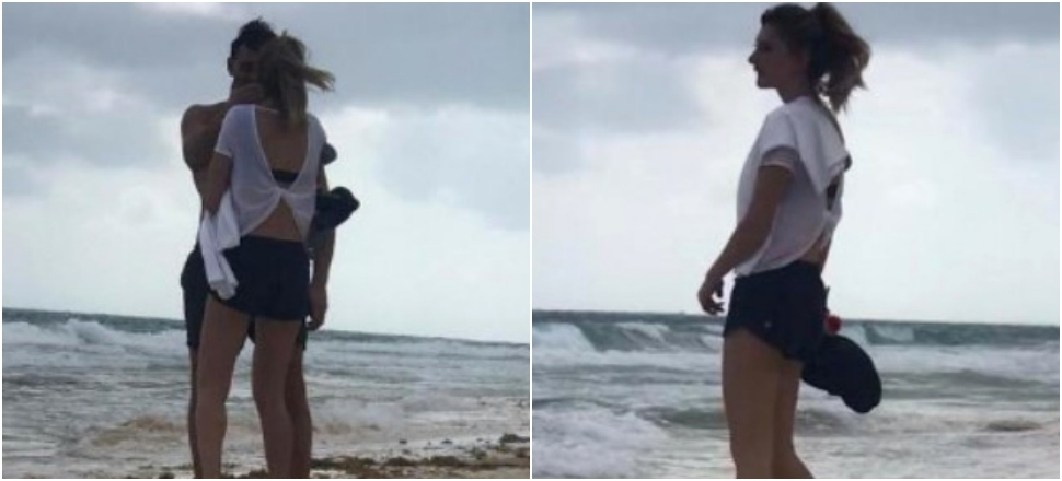 Şeyma Subaşı'dan sahilde Fransız öpücüğü!