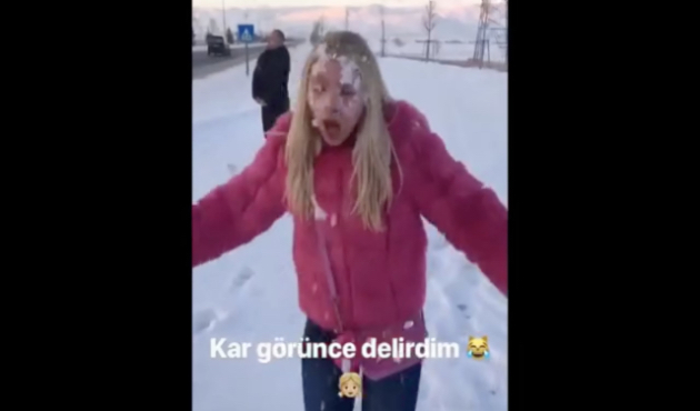 Aleyna Tilki 'kar'ı görünce delirdi!