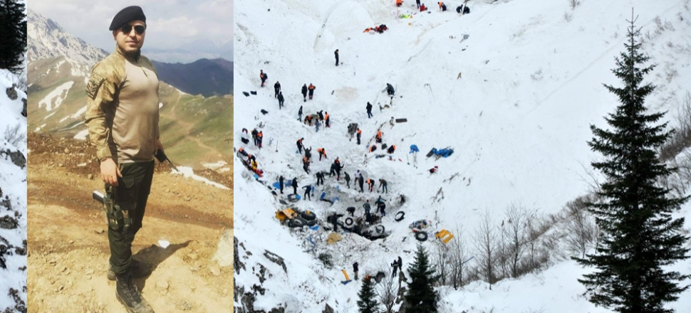 Çığ düşmesi sonucu bir asker şehit oldu...
