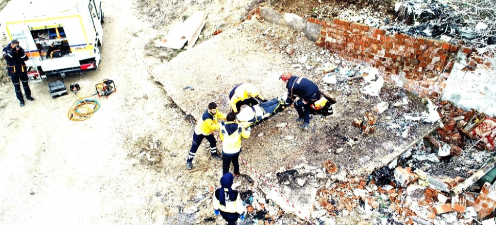 Burdur'da üniversite öğrencilerine yangın tatbikatı yapıldı