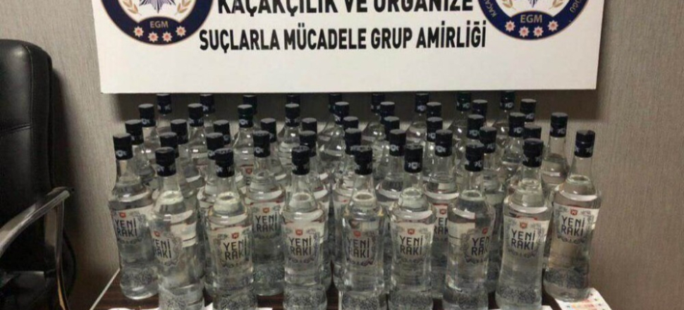 Balıkesir Edremit’te kaçak içki ele geçirildi