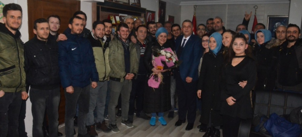 Düzce'de İşçilerden MHP’li başkan adayı Bıyık’a destek