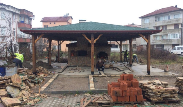 Bartın'da birçok yere taş fırın yapımına başlandı