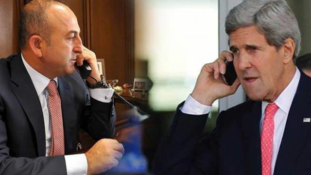 Çavuşoğlu'dan Kerry'ye Suriye telefonu