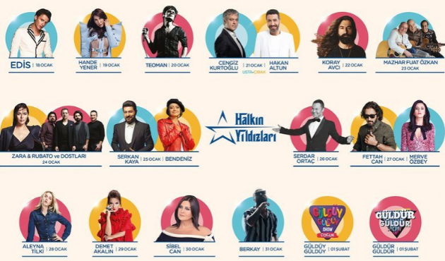 'Halkın Yıldızları'ndan 15 günlük müzik şöleni!