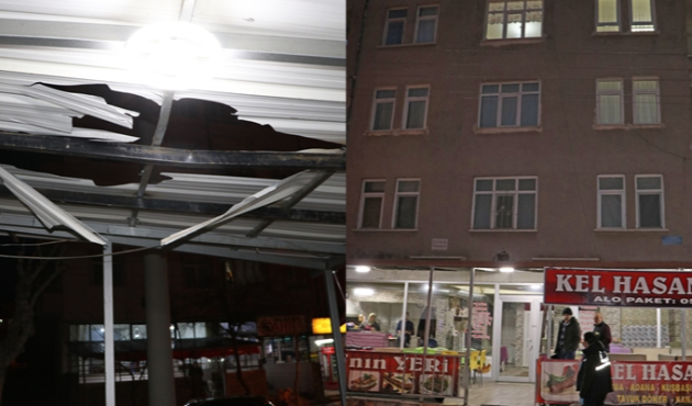 4'üncü kattan düşen çocuk gölgeliğe takıldı...