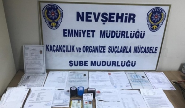 Nevşehir'de sahte belge şebekesine baskın