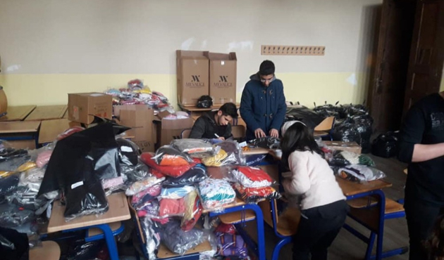 Balıkesir Erdek’ten Uludere’ye giyim desteği