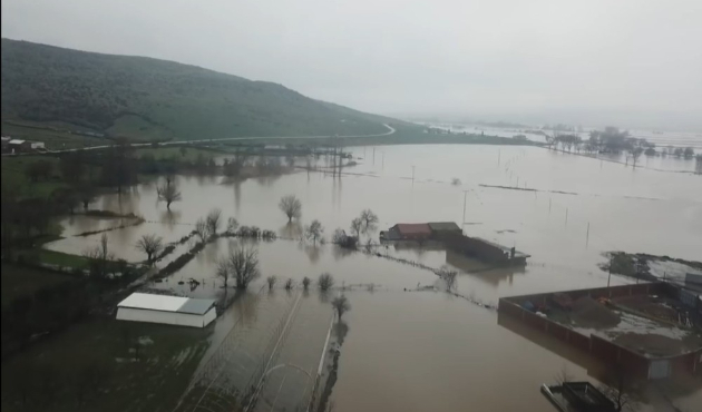 Balıkesir'de pirinç ovaları sular altında