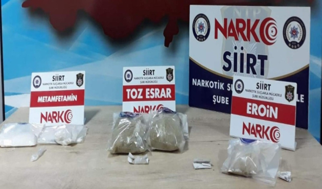 Siirt’te bir araçta uyuşturucu madde bulundu