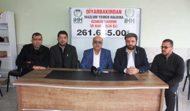 Diyarbakır’dan Yemen’e 261 bin 665 TL destek