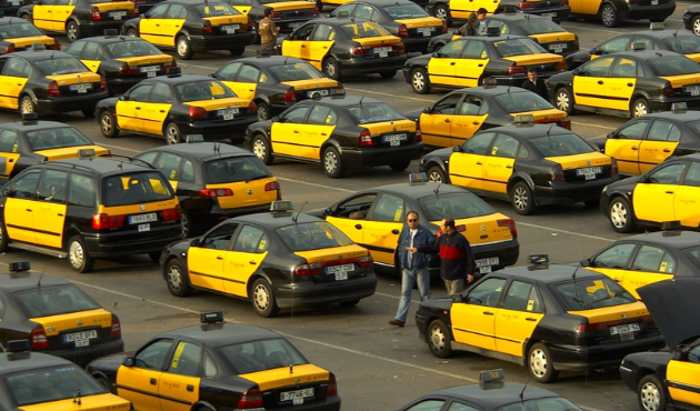 Taksiciler süresiz greve başladı...