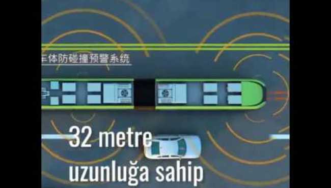 Dünyanın ilk raysız treni Çin'de üretildi...