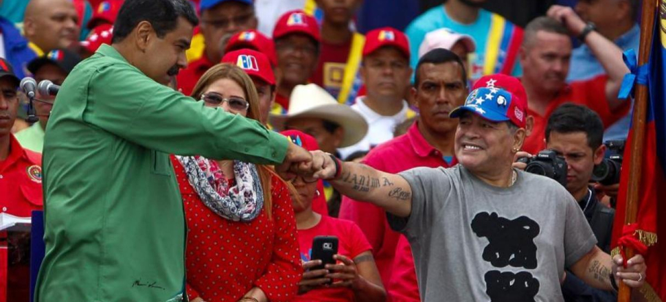 Maradona'dan darbeye direnen Maduro'ya tam destek