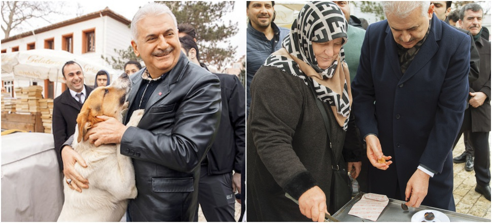 Binali Yıldırım'ın ziyaretinden renkli görüntüler!