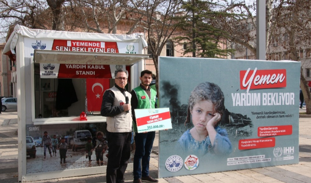 Elazığ’da Yemen’e 350 bin TL destek