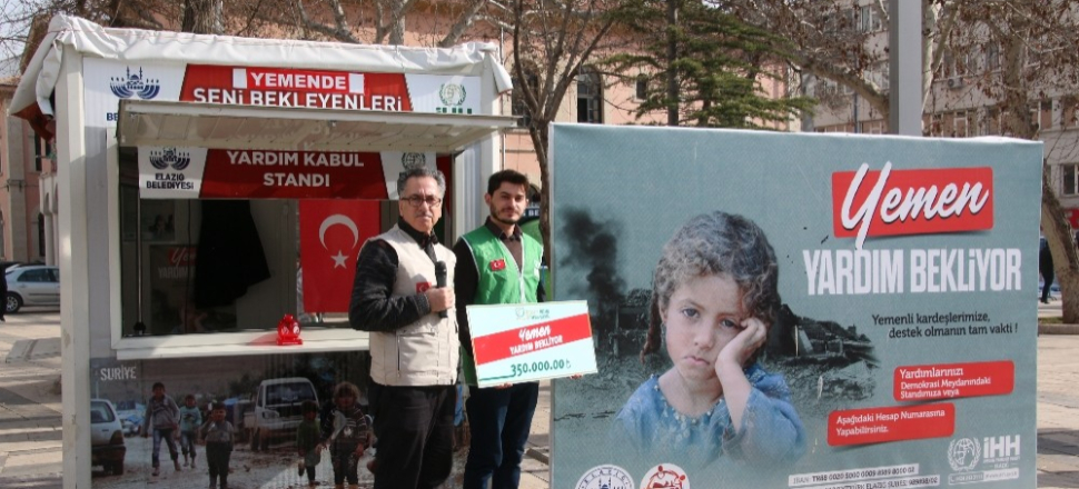Elazığ’da Yemen’e 350 bin TL destek