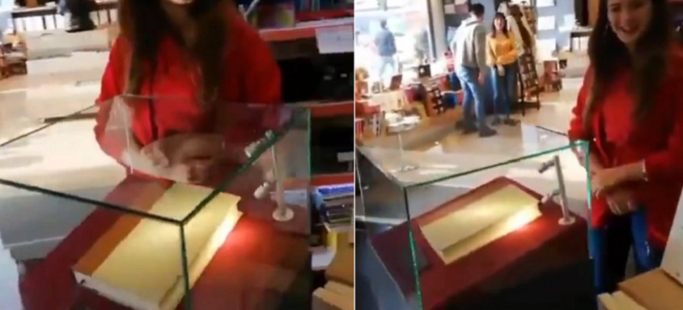 Özdil'in kitabını fanusa koyup ziyarete açtılar!