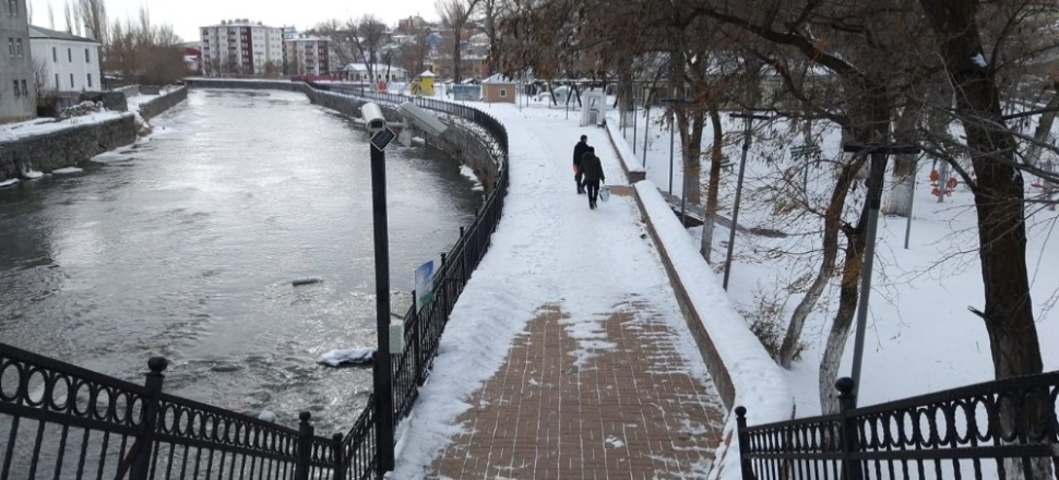 Kars’ta hayvanlar için parklara yem bırakıldı