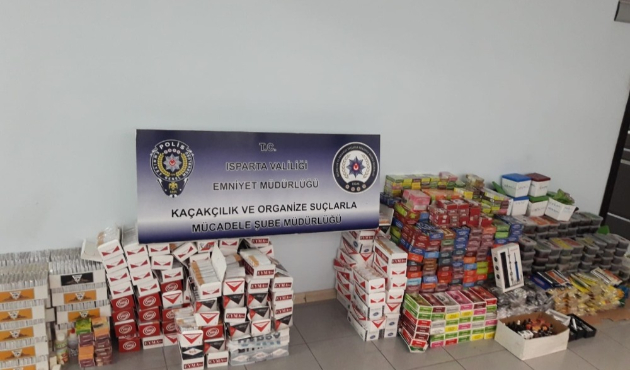 Isparta’da kaçak sigara baskını