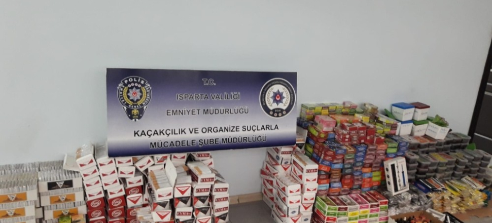 Isparta’da kaçak sigara baskını