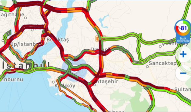 İstanbul'da yağmur trafiği...