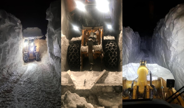 Hakkari'de ekiplerin zorlu mücadelesi...