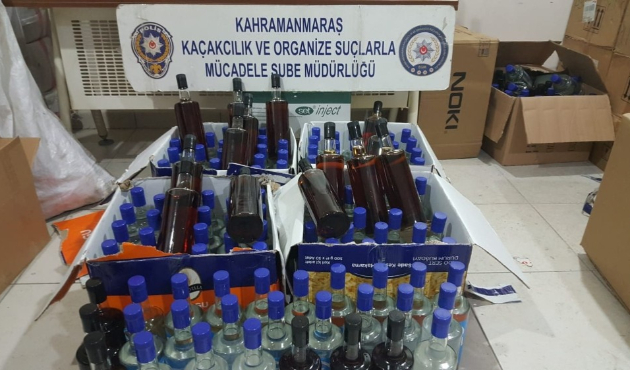 Kahramanmaraş’ta kaçak içki baskı