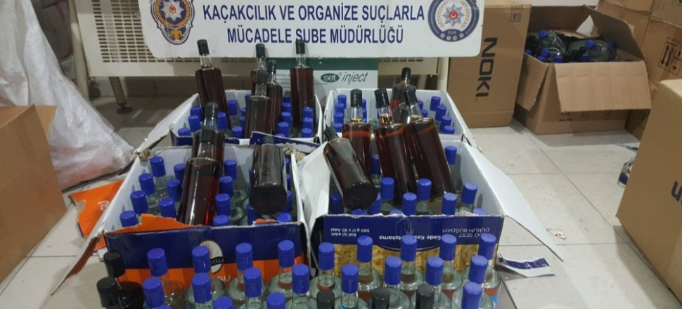 Kahramanmaraş’ta kaçak içki baskı