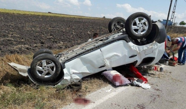 Tekirdağ'da kaza 1 kişi öldü, 1 kişi yaralandı