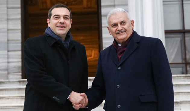 Binali Yıldırım, Çipras'ı kabul etti...