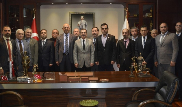 Eskişehir'de Demiryolcular Başkan Ahmet Ataç’ı ziyaret etti