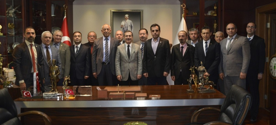 Eskişehir'de Demiryolcular Başkan Ahmet Ataç’ı ziyaret etti