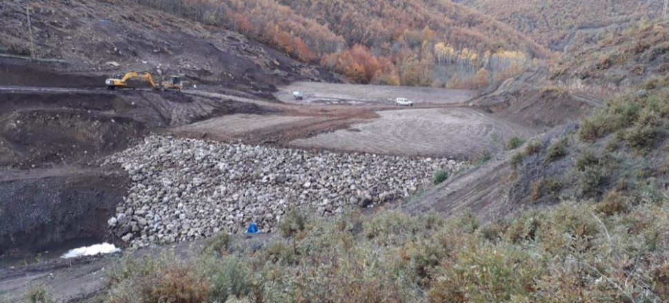 Amasya'da Kumluca Göleti’nin inşası devam ediyor